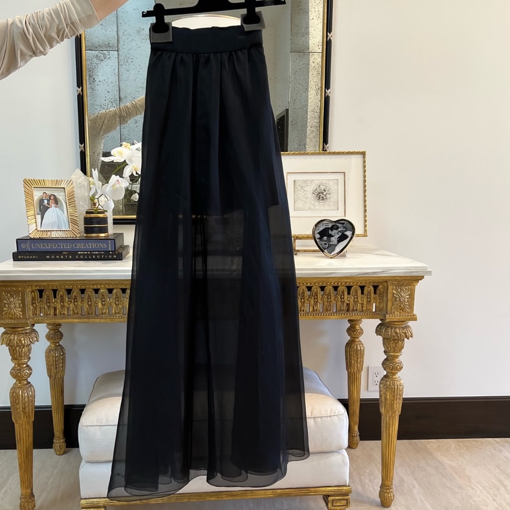 Chanel Black Long Skirt Spring 2020 Collection Size 34 NWT